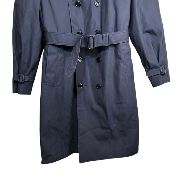 Defense Logistics Agency Air Force 42L Trench Coat Defender Collection Blue USA - Picture 4 of 12